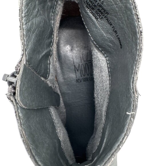 MIZ MOOZ Size 8 Gray Women Evan Leather Zippered Ankle Boots Booties - Picture 13 of 15